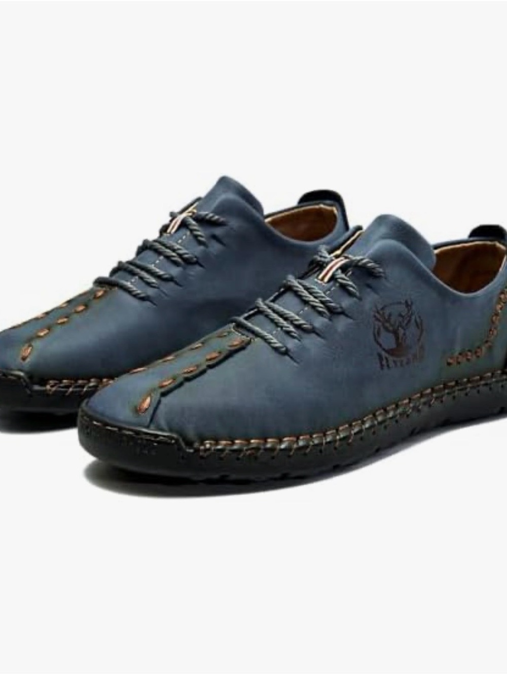 FLYLAND Leather Casual Handmade Lac-up Comfortable Walking Shoe